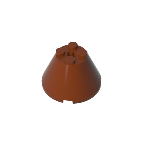 Gobricks,Cone 4 x 4 x 2 with Axle Hole [Plain],3943b,3943,3943a