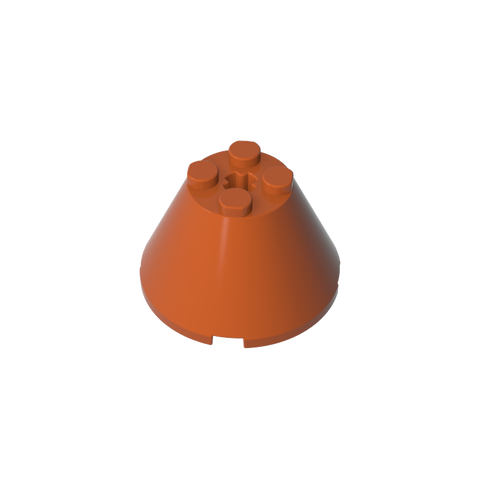 Gobricks,Cone 4 x 4 x 2 with Axle Hole [Plain],3943b,3943,3943a