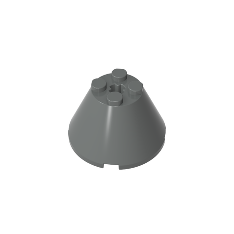 Gobricks,Cone 4 x 4 x 2 with Axle Hole [Plain],3943b,3943,3943a