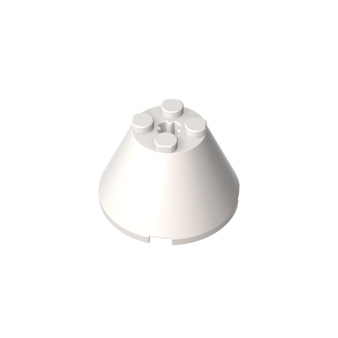 Gobricks,Cone 4 x 4 x 2 with Axle Hole [Plain],3943b,3943,3943a