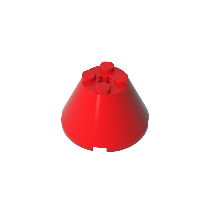 Gobricks,Cone 4 x 4 x 2 with Axle Hole [Plain],3943b,3943,3943a