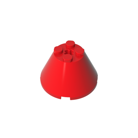 Gobricks,Cone 4 x 4 x 2 with Axle Hole [Plain],3943b,3943,3943a