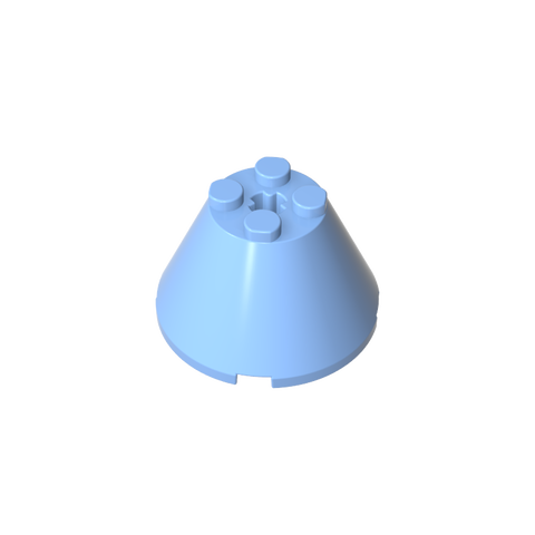 Gobricks,Cone 4 x 4 x 2 with Axle Hole [Plain],3943b,3943,3943a