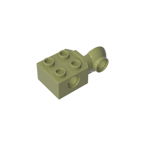 Gobricks,Technic Brick Special 2 x 2 with Pin Hole, Rotation Joint Ball Half [Vertical Side],48171,48454