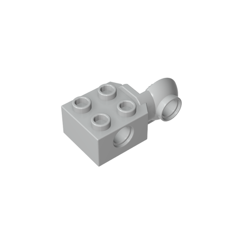 Gobricks,Technic Brick Special 2 x 2 with Pin Hole, Rotation Joint Ball Half [Vertical Side],48171,48454