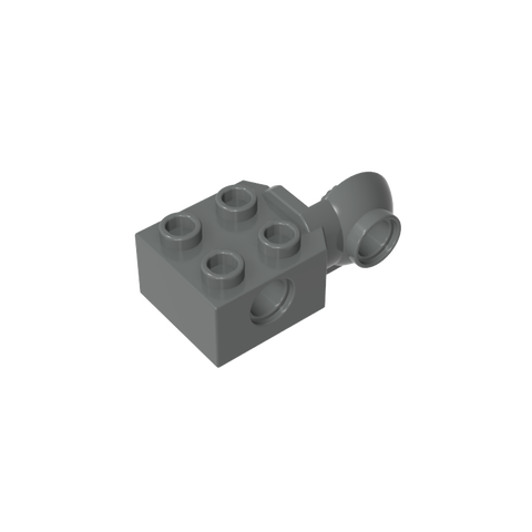 Gobricks,Technic Brick Special 2 x 2 with Pin Hole, Rotation Joint Ball Half [Vertical Side],48171,48454