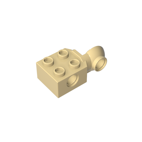 Gobricks,Technic Brick Special 2 x 2 with Pin Hole, Rotation Joint Ball Half [Vertical Side],48171,48454
