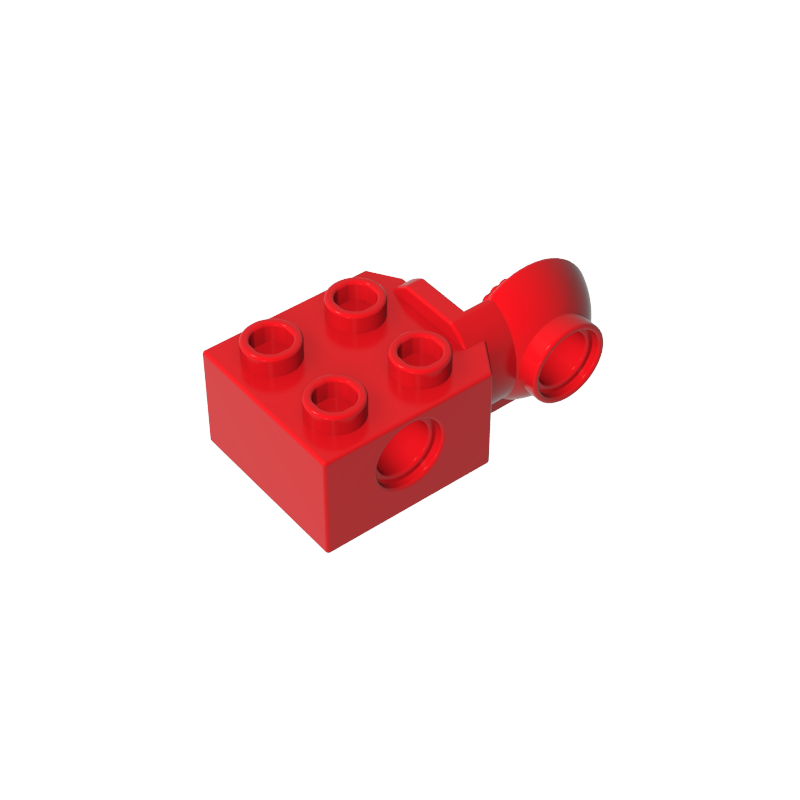 Gobricks,Technic Brick Special 2 x 2 with Pin Hole, Rotation Joint Ball Half [Vertical Side],48171,48454