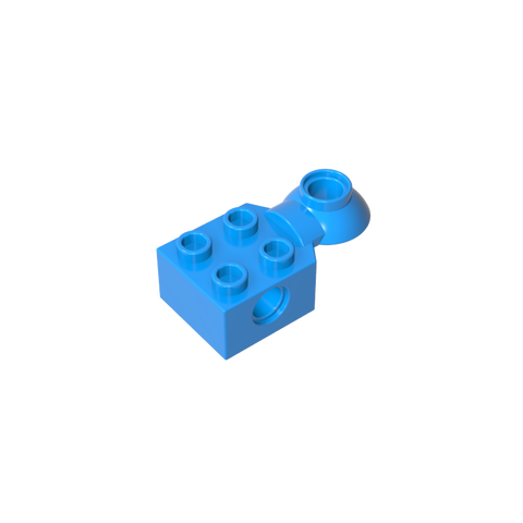 Gobricks,Technic Brick Special 2 x 2 with Pin Hole, Rotation Joint Ball Half [Horizontal Top],48170,48442