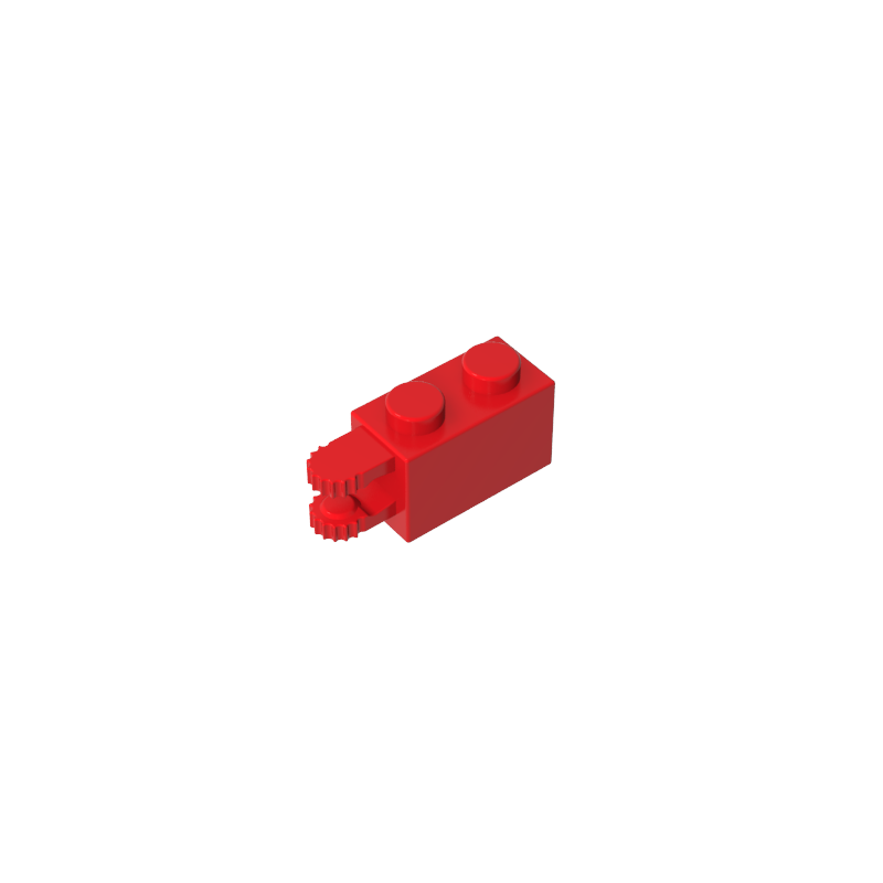 Gobricks,Hinge Brick 1 x 2 Locking with 2 Fingers Horizontal End, 9 Teeth,30540,54672