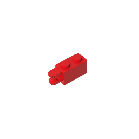 Gobricks,Hinge Brick 1 x 2 Locking with 2 Fingers Horizontal End, 9 Teeth,30540,54672