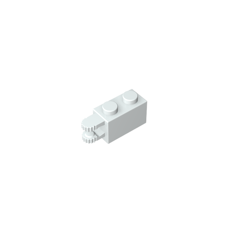 Gobricks,Hinge Brick 1 x 2 Locking with 2 Fingers Horizontal End, 9 Teeth,30540,54672
