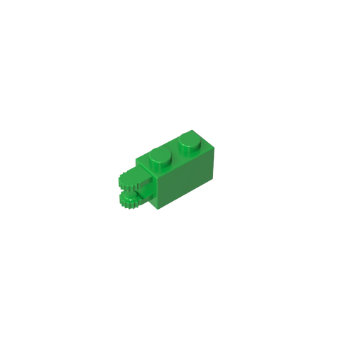 Gobricks,Hinge Brick 1 x 2 Locking with 2 Fingers Horizontal End, 9 Teeth,30540,54672