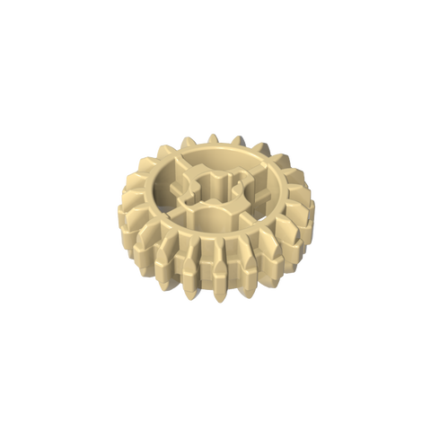 Gobricks,Technic Gear 20 Tooth Double Bevel with Axle Hole Type 1 [+ Opening],18575,32269