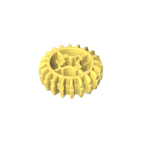 Gobricks,Technic Gear 20 Tooth Double Bevel with Axle Hole Type 1 [+ Opening],18575,32269