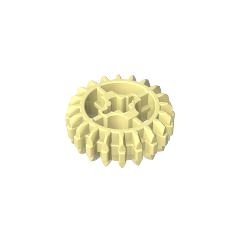 Gobricks,Technic Gear 20 Tooth Double Bevel with Axle Hole Type 1 [+ Opening],18575,32269