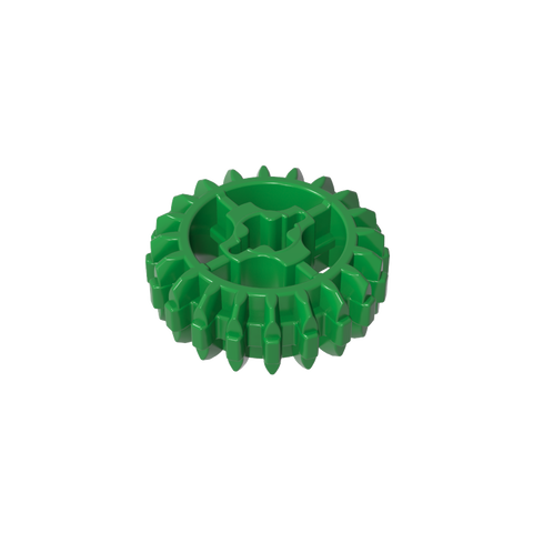 Gobricks,Technic Gear 20 Tooth Double Bevel with Axle Hole Type 1 [+ Opening],18575,32269