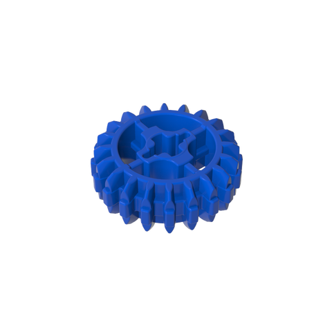 Gobricks,Technic Gear 20 Tooth Double Bevel with Axle Hole Type 1 [+ Opening],18575,32269