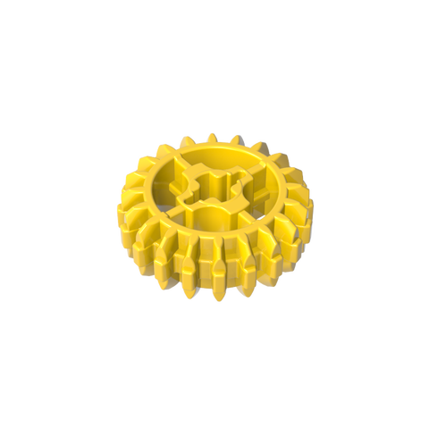 Gobricks,Technic Gear 20 Tooth Double Bevel with Axle Hole Type 1 [+ Opening],18575,32269