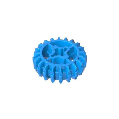 Gobricks,Technic Gear 20 Tooth Double Bevel with Axle Hole Type 1 [+ Opening],18575,32269