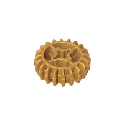 Gobricks,Technic Gear 20 Tooth Double Bevel with Axle Hole Type 1 [+ Opening],18575,32269