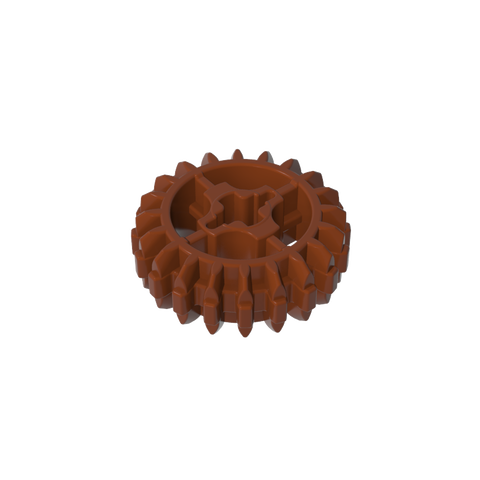 Gobricks,Technic Gear 20 Tooth Double Bevel with Axle Hole Type 1 [+ Opening],18575,32269