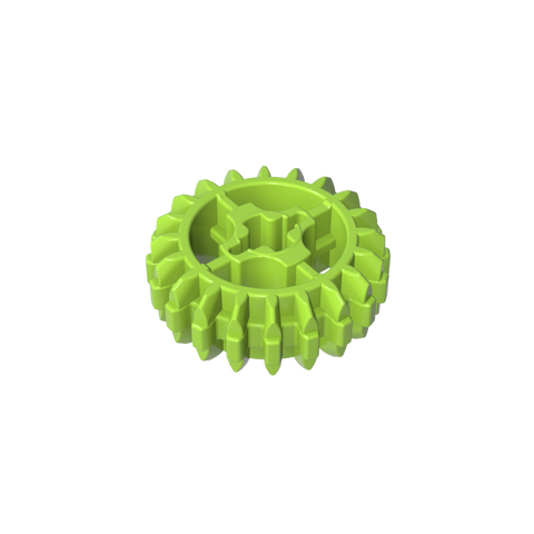 Gobricks,Technic Gear 20 Tooth Double Bevel with Axle Hole Type 1 [+ Opening],18575,32269