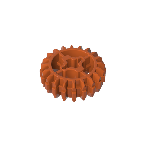 Gobricks,Technic Gear 20 Tooth Double Bevel with Axle Hole Type 1 [+ Opening],18575,32269