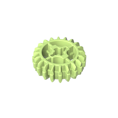 Gobricks,Technic Gear 20 Tooth Double Bevel with Axle Hole Type 1 [+ Opening],18575,32269