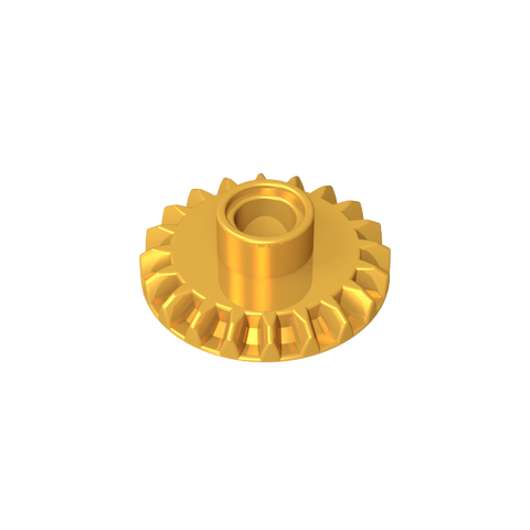 Gobricks,Technic Gear 20 Tooth Bevel with Pin Hole,87407