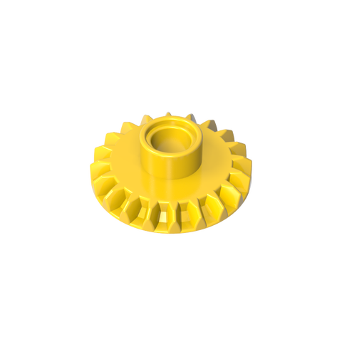 Gobricks,Technic Gear 20 Tooth Bevel with Pin Hole,87407