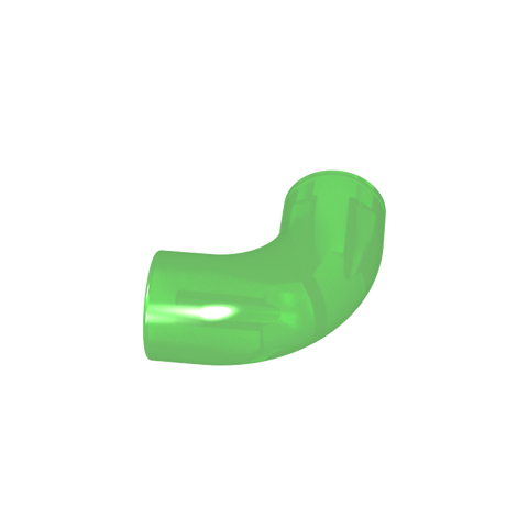 Gobricks,Brick Round 1 x 1 diameter Tube with 90 Degree Elbow (2 x 2 x 1) and Axle Holes (Crossholes) at each end,25214,71076a