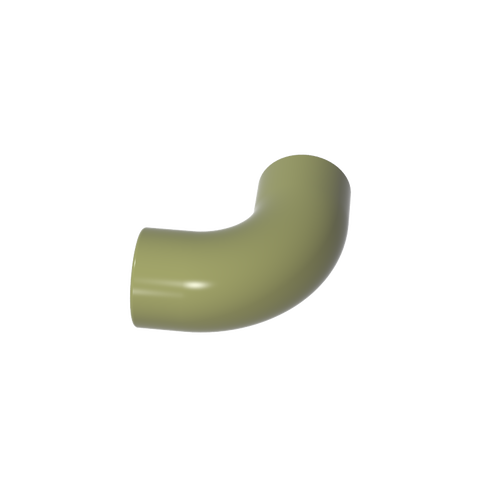 Gobricks,Brick Round 1 x 1 diameter Tube with 90 Degree Elbow (2 x 2 x 1) and Axle Holes (Crossholes) at each end,25214,71076a