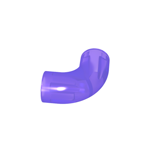 Gobricks,Brick Round 1 x 1 diameter Tube with 90 Degree Elbow (2 x 2 x 1) and Axle Holes (Crossholes) at each end,25214,71076a