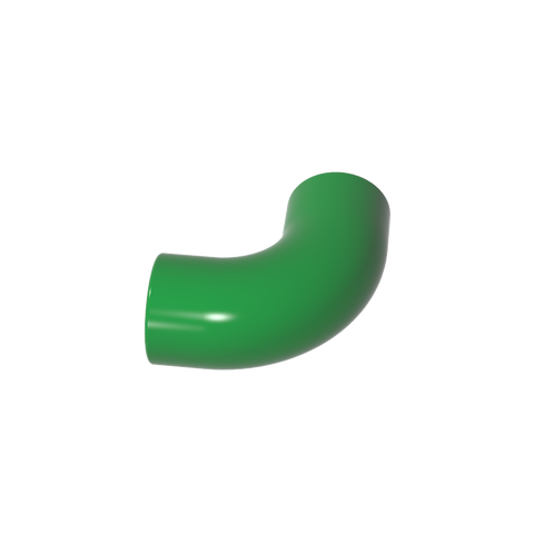 Gobricks,Brick Round 1 x 1 diameter Tube with 90 Degree Elbow (2 x 2 x 1) and Axle Holes (Crossholes) at each end,25214,71076a