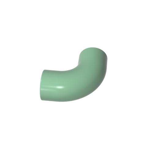 Gobricks,Brick Round 1 x 1 diameter Tube with 90 Degree Elbow (2 x 2 x 1) and Axle Holes (Crossholes) at each end,25214,71076a