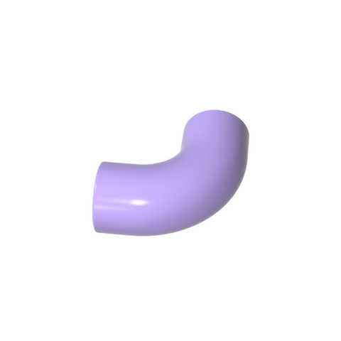 Gobricks,Brick Round 1 x 1 diameter Tube with 90 Degree Elbow (2 x 2 x 1) and Axle Holes (Crossholes) at each end,25214,71076a