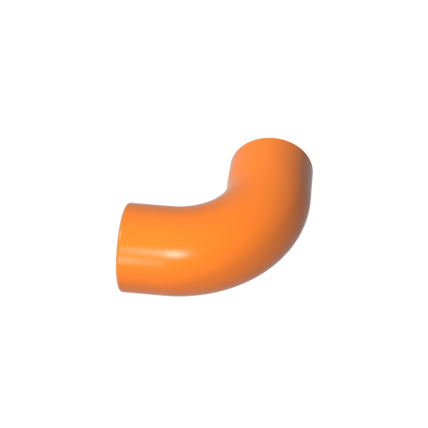 Gobricks,Brick Round 1 x 1 diameter Tube with 90 Degree Elbow (2 x 2 x 1) and Axle Holes (Crossholes) at each end,25214,71076a