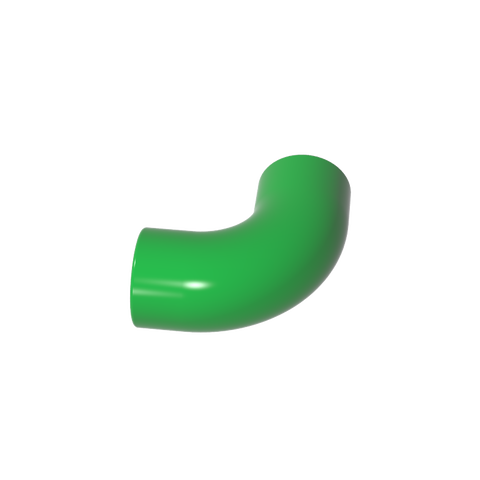 Gobricks,Brick Round 1 x 1 diameter Tube with 90 Degree Elbow (2 x 2 x 1) and Axle Holes (Crossholes) at each end,25214,71076a