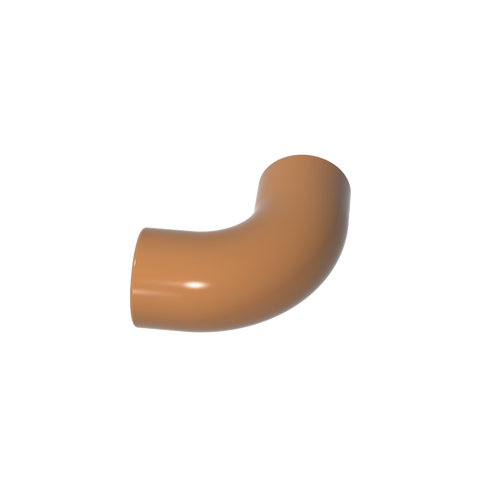 Gobricks,Brick Round 1 x 1 diameter Tube with 90 Degree Elbow (2 x 2 x 1) and Axle Holes (Crossholes) at each end,25214,71076a