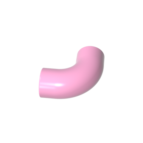 Gobricks,Brick Round 1 x 1 diameter Tube with 90 Degree Elbow (2 x 2 x 1) and Axle Holes (Crossholes) at each end,25214,71076a