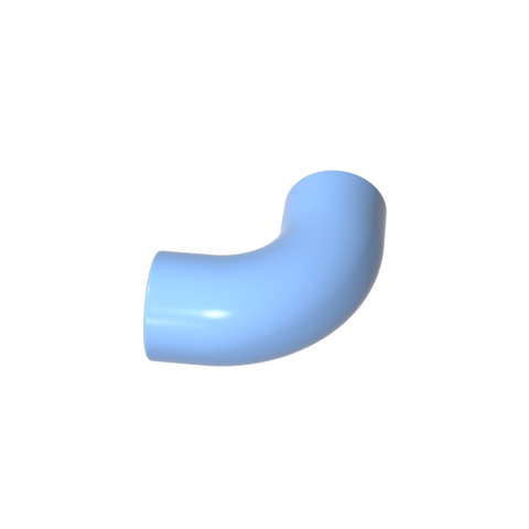 Gobricks,Brick Round 1 x 1 diameter Tube with 90 Degree Elbow (2 x 2 x 1) and Axle Holes (Crossholes) at each end,25214,71076a