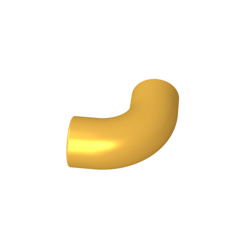 Gobricks,Brick Round 1 x 1 diameter Tube with 90 Degree Elbow (2 x 2 x 1) and Axle Holes (Crossholes) at each end,25214,71076a