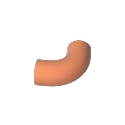 Gobricks,Brick Round 1 x 1 diameter Tube with 90 Degree Elbow (2 x 2 x 1) and Axle Holes (Crossholes) at each end,25214,71076a