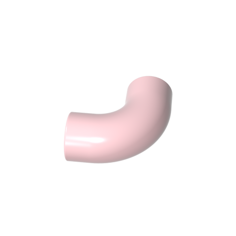 Gobricks,Brick Round 1 x 1 diameter Tube with 90 Degree Elbow (2 x 2 x 1) and Axle Holes (Crossholes) at each end,25214,71076a