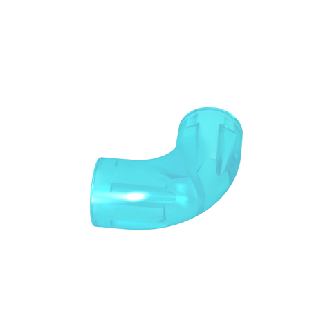 Gobricks,Brick Round 1 x 1 diameter Tube with 90 Degree Elbow (2 x 2 x 1) and Axle Holes (Crossholes) at each end,25214,71076a