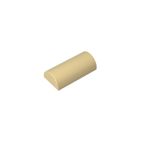 Gobricks,Brick Curved 2 x 4 No Studs, Curved Top,6192,30337