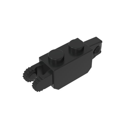 Gobricks,Hinge Brick 1 x 2 Locking with 1 Finger Vertical End and 2 Fingers Vertical End, 9 Teeth,30386,39893