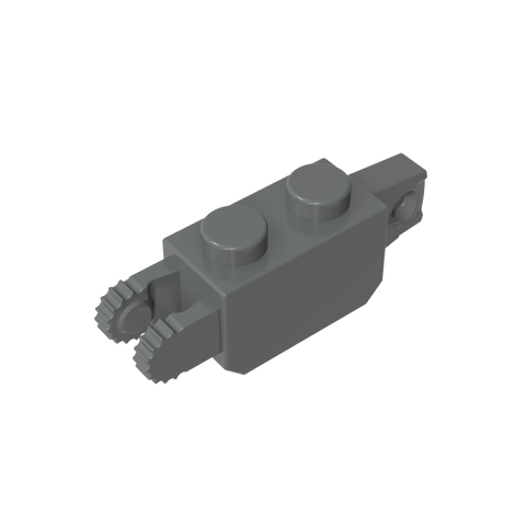 Gobricks,Hinge Brick 1 x 2 Locking with 1 Finger Vertical End and 2 Fingers Vertical End, 9 Teeth,30386,39893