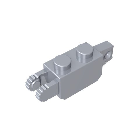 Gobricks,Hinge Brick 1 x 2 Locking with 1 Finger Vertical End and 2 Fingers Vertical End, 9 Teeth,30386,39893